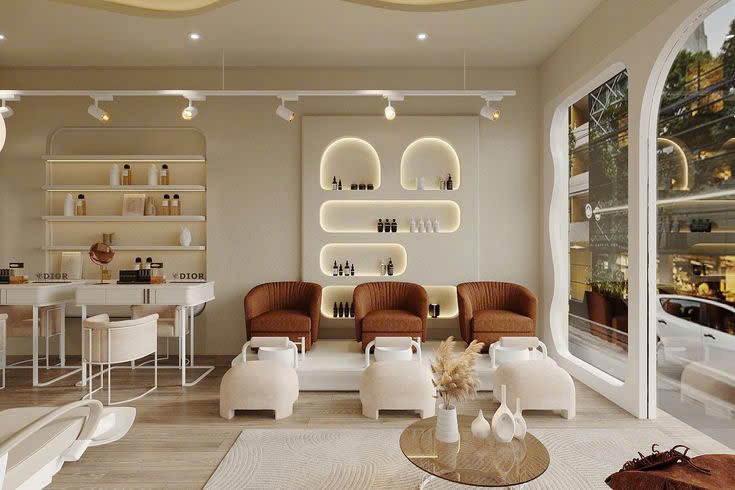 30+ Mẫu Tiệm Nail Đẹp 2025: Ý Tưởng Thiết Kế Cho Người Muốn Mở Tiệm Nail Nghệ Thuật